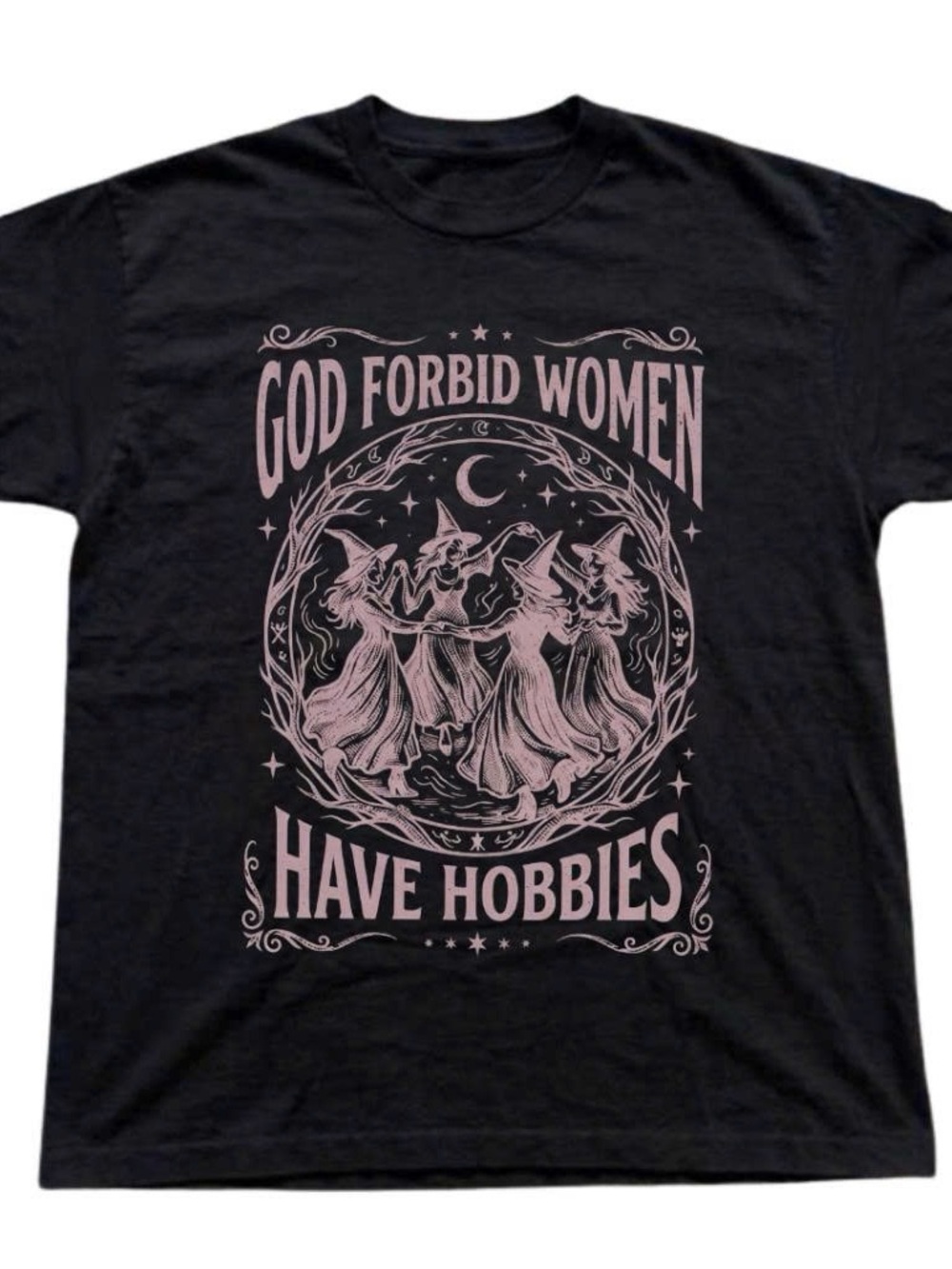 Gildan Black God Forbid Women Have Hobbies Graphic Tee